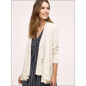 Anthropologie Lasercut Cardigan NWOT